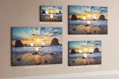 Printed Beach Sunset Cork Board