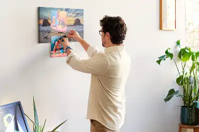 Printed Cork Board Sunset on the beach