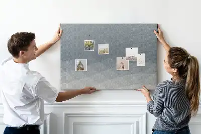 Wave Abstraction Printed Cork Board