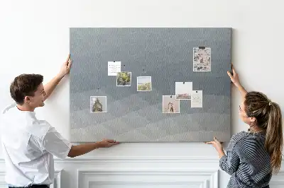 Wave Abstraction Printed Cork Board
