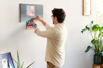 Wave Abstraction Printed Cork Board