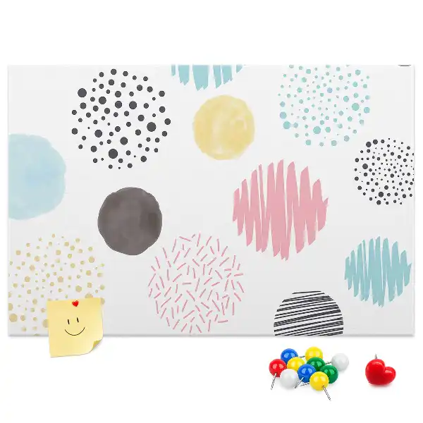 Cork memo board Geometric pattern