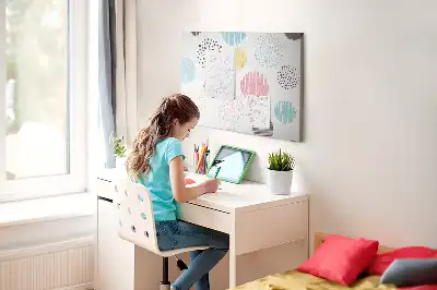 Geometric pattern cork memo board