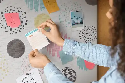 Cork memo board Geometric pattern