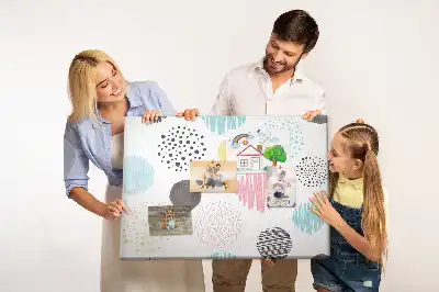 Cork memo board Geometric pattern