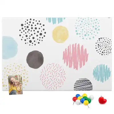 Cork memo board Geometric pattern