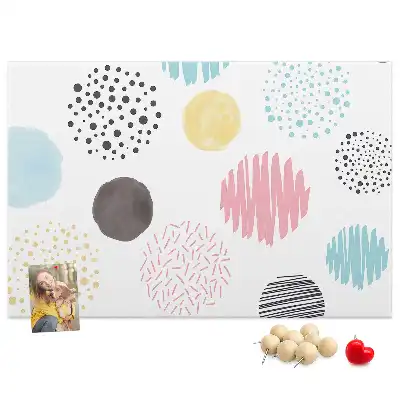Cork memo board Geometric pattern