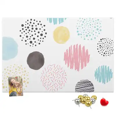 Cork memo board Geometric pattern