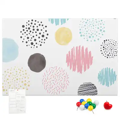 Geometric pattern cork memo board