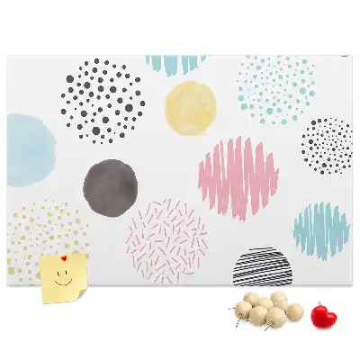 Cork memo board Geometric pattern