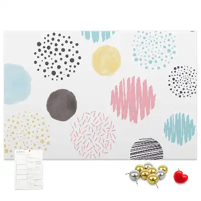 Cork memo board Geometric pattern