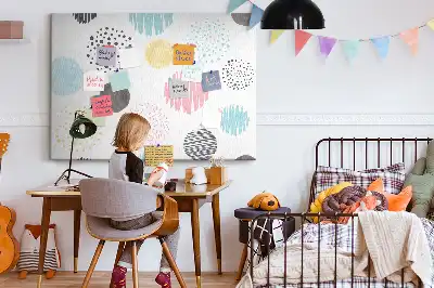 Geometric pattern cork memo board