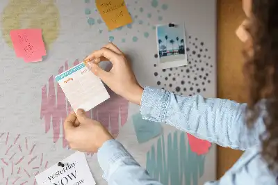 Cork memo board Geometric pattern