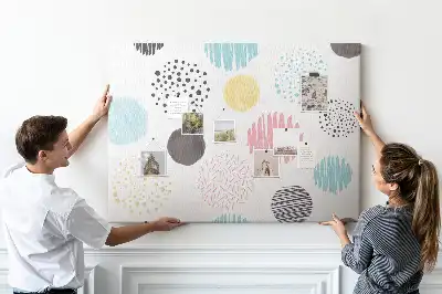 Cork memo board Geometric pattern