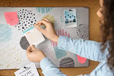 Cork memo board Geometric pattern