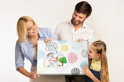 Cork memo board Geometric pattern