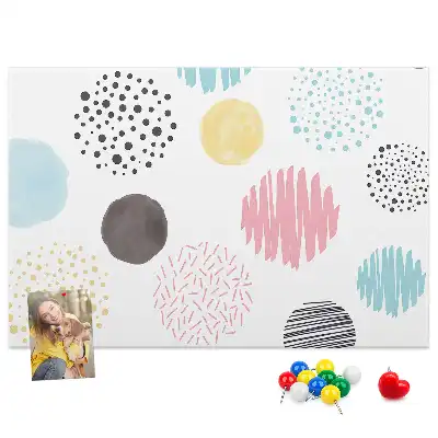Cork memo board Geometric pattern