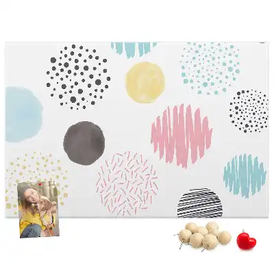 Cork memo board Geometric pattern