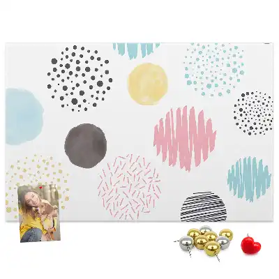 Geometric pattern cork memo board
