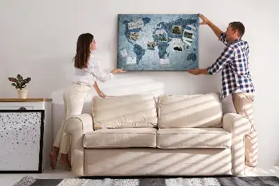 Printed Cork Memo Board World Map