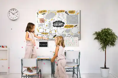 Cork memo board for New Year's goals