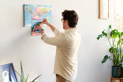Printed Cork Memo Board Political world map