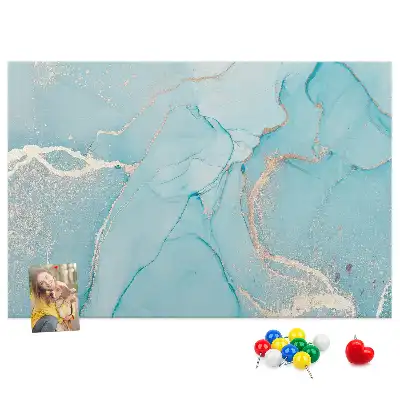 Cork memo board Decorative marble