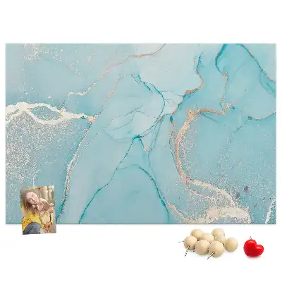Cork memo board Decorative marble