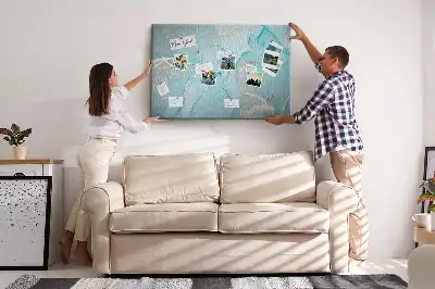 Cork memo board Decorative marble