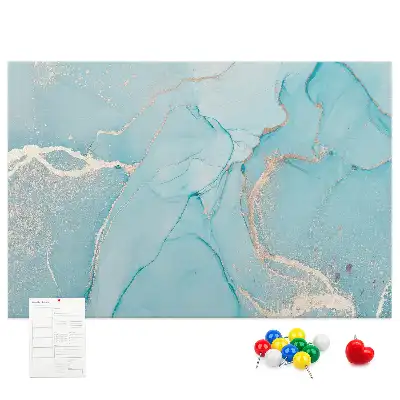 Cork memo board Decorative marble