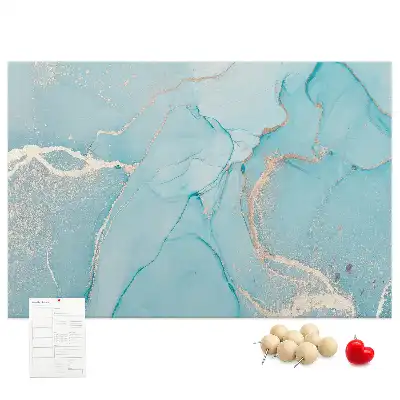 Cork memo board Decorative marble