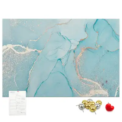 Cork memo board Decorative marble