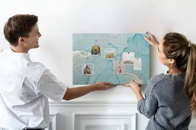 Cork memo board Decorative marble