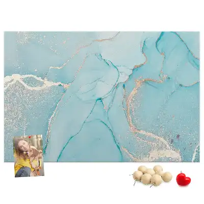 Cork memo board Decorative marble