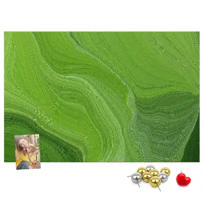Modern Waves Printed Cork Board