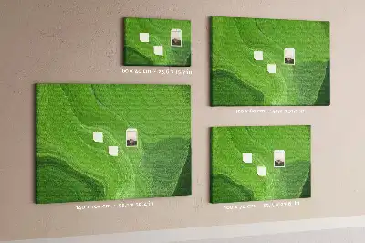 Modern Waves Printed Cork Board