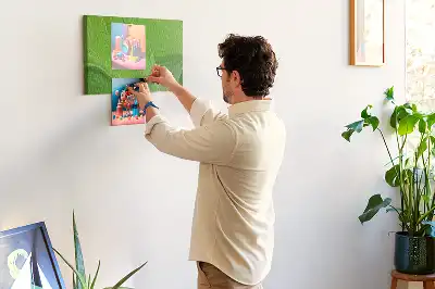 Modern Waves Printed Cork Board