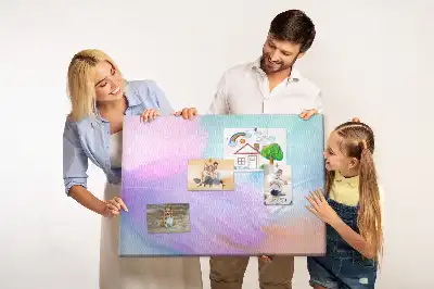 Colorful Feathers Printed Cork Memo Board