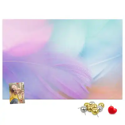 Colorful Feathers Printed Cork Memo Board