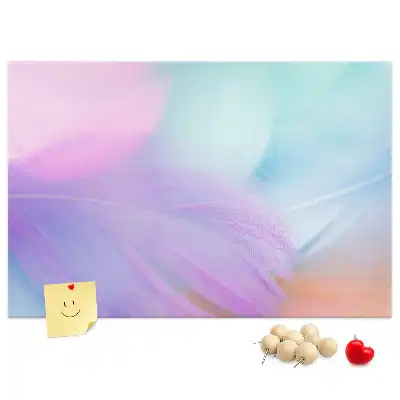 Colorful Feathers Printed Cork Memo Board