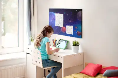 Cork memo board Galaxy planets