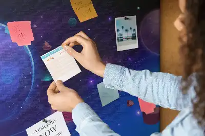 Cork memo board Galaxy planets