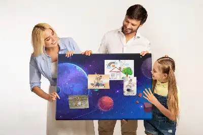 Cork memo board Galaxy planets