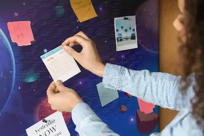 Cork memo board Galaxy planets