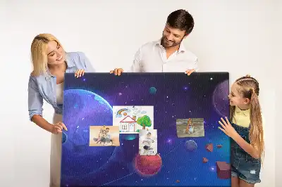 Cork memo board Galaxy planets