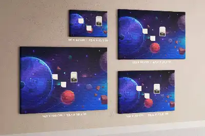 Cork memo board Galaxy planets
