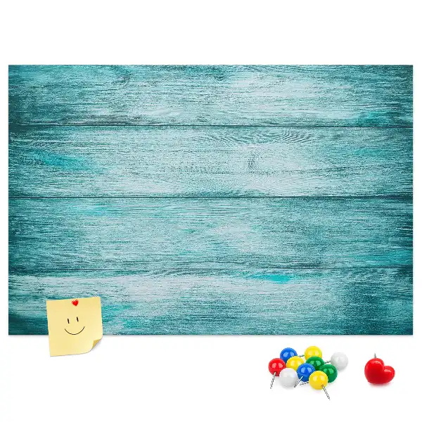 Printed blue old wood cork board