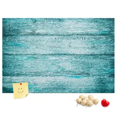 Printed blue old wood cork board