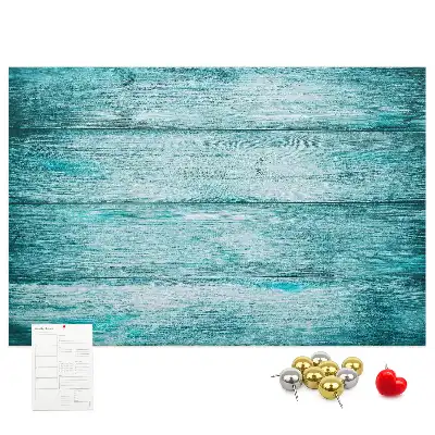 Printed blue old wood cork board