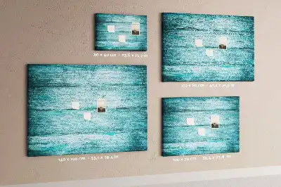 Printed blue old wood cork board